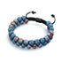 Jaspe bleu océanique | Bronze à canon | Bracelet Diffuseur Pierre de Lave